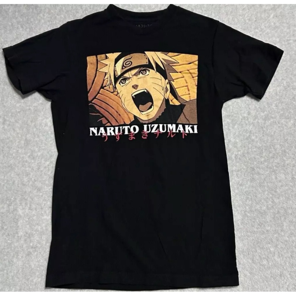 Men’s Vintage 2002 Naruto T Shirt Uzumaki Naruto Anime T Shirt Large